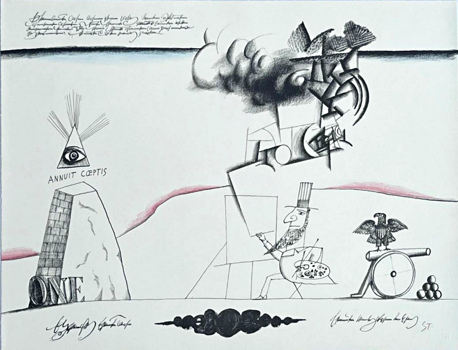 Vintage Poster Saul Steinberg Galerie Maeght Paris France
