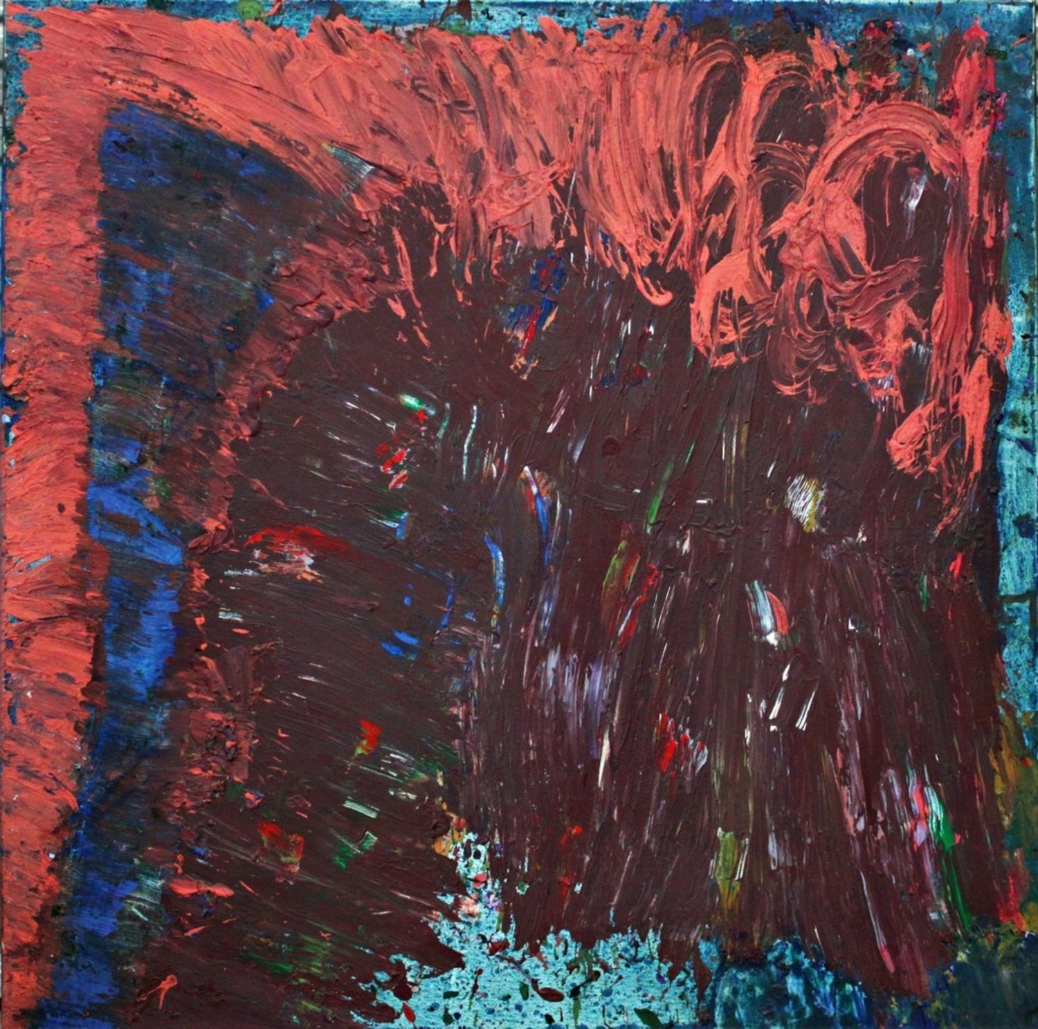 Vibrant Abstract Rhino Horn Jay Milder Figurative Expressionist Art Oil Painting