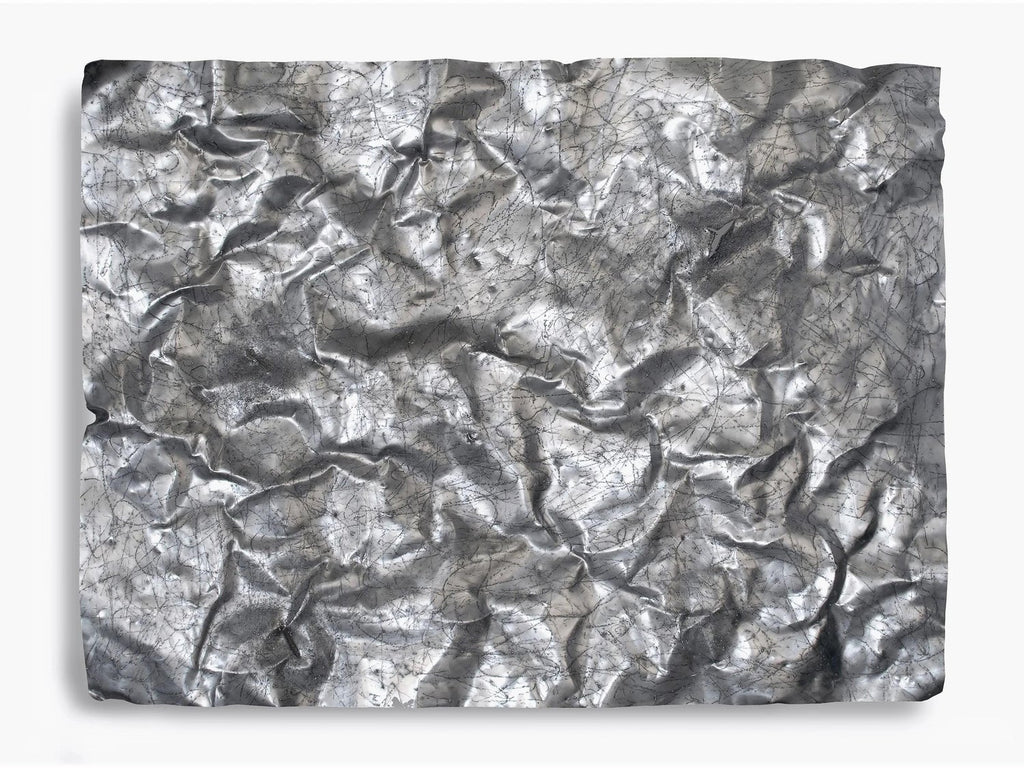 Sebastien de Ganay Folded Linen Abstract Minimalist Unique Sculpture Fabric Wire