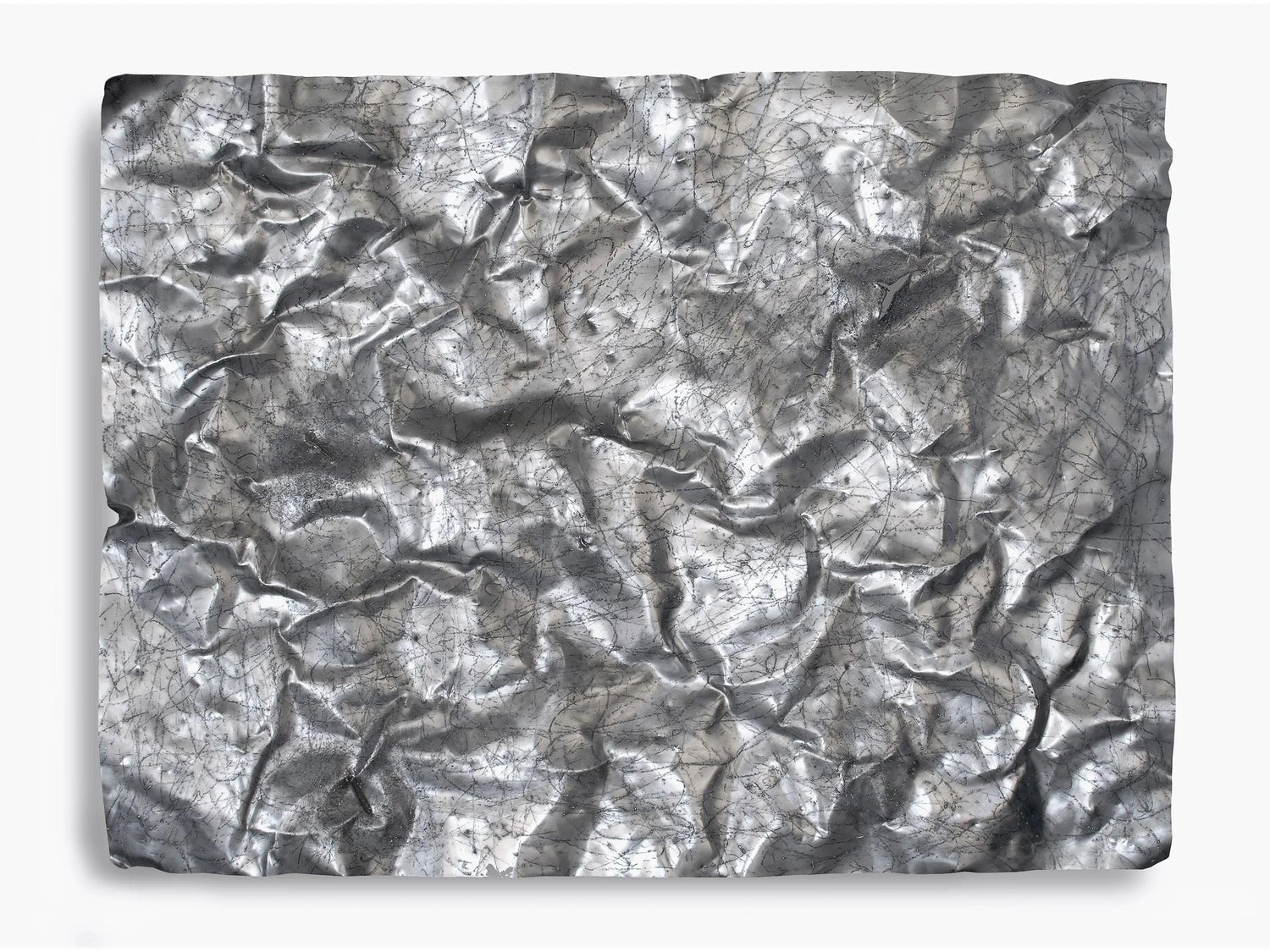 Sebastien de Ganay Folded Linen Abstract Minimalist Unique Sculpture Fabric Wire