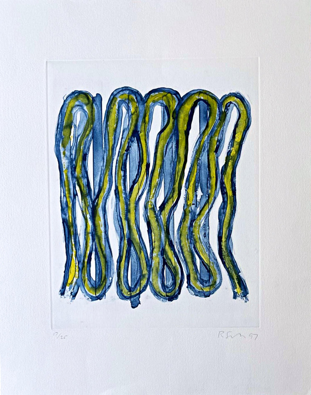 Abstract Minimalist Color Silkscreen Print Richard Smith On The Bowery Pop Art