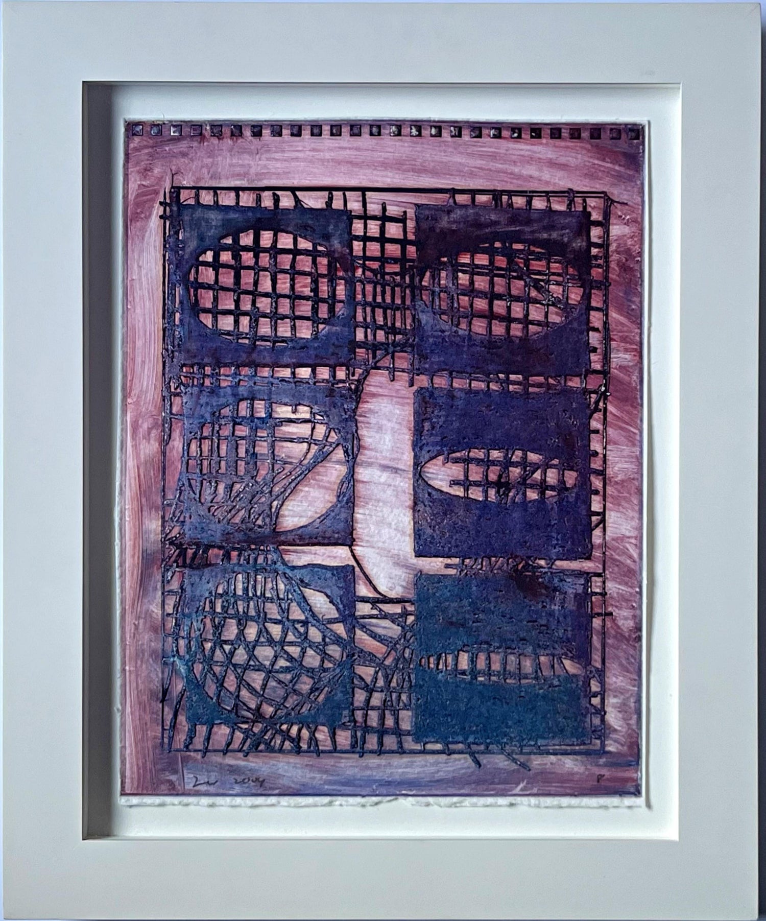 Abstract Drypoint Etching Cheryl Warrick African American Woman Artist