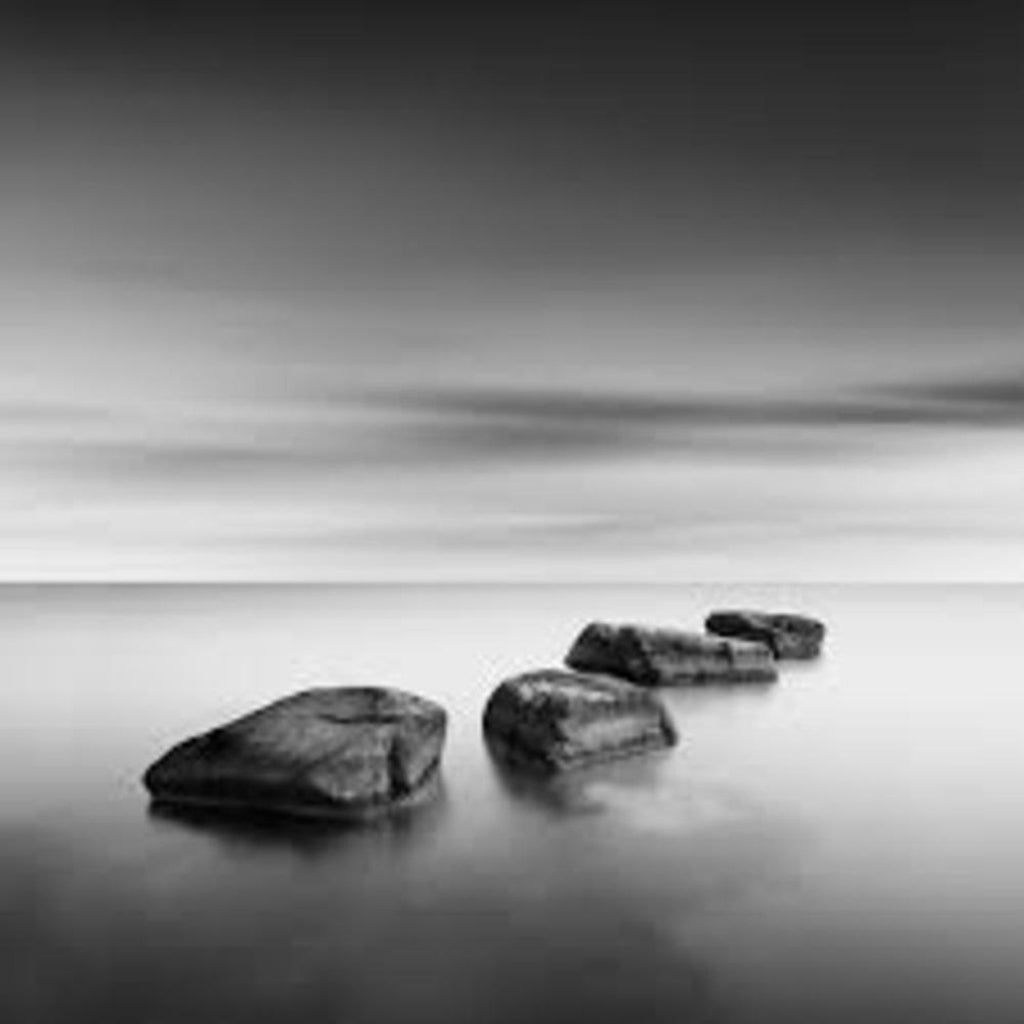 Vintage C Print "Of Time and Change" Boulders on a Sea Shore