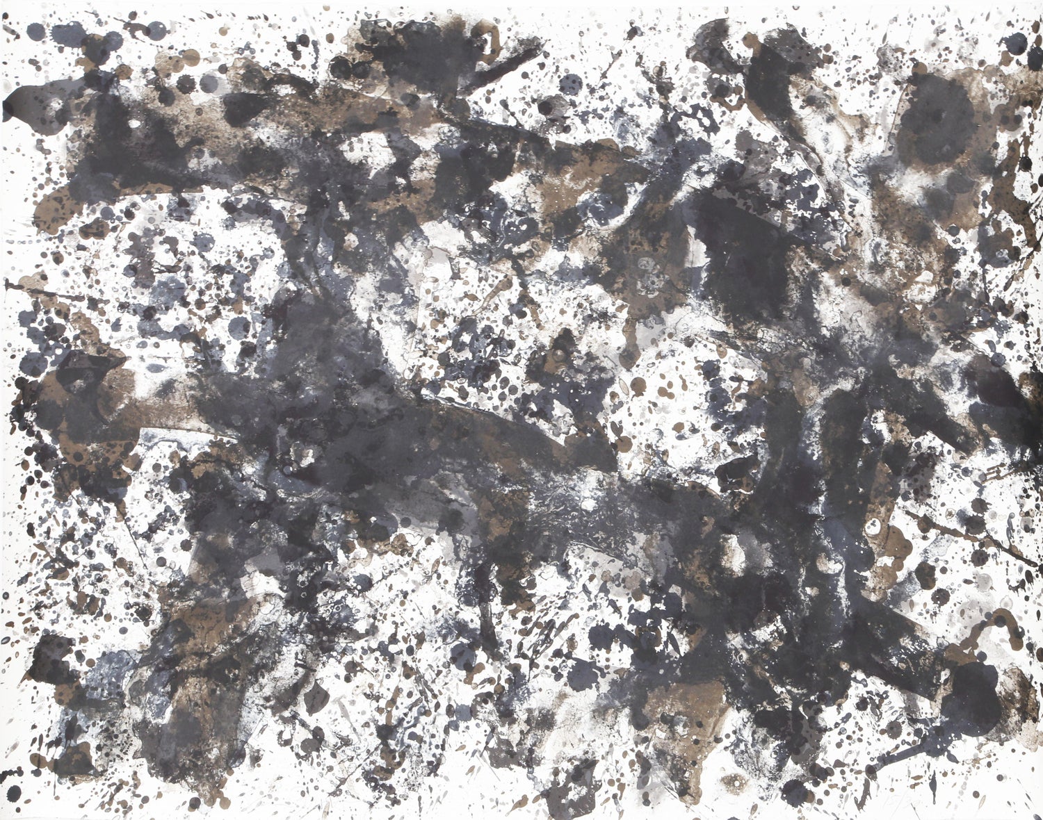 Comet, Outer Space Dark Series Aquatint Etching Color Abstract Expressionist