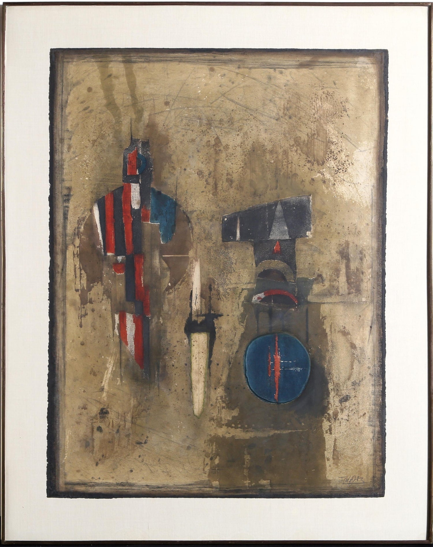 Large Contemporary Annette Lemieux Photo Etching Aquatint Censor Abstract Print