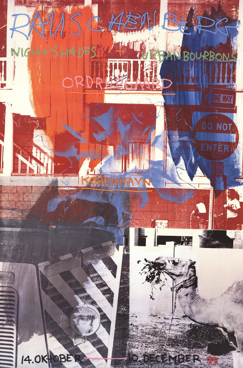 Large Pop Art Screenprint Collage Photo Lithograph Goat Chow Robert Rauschenberg