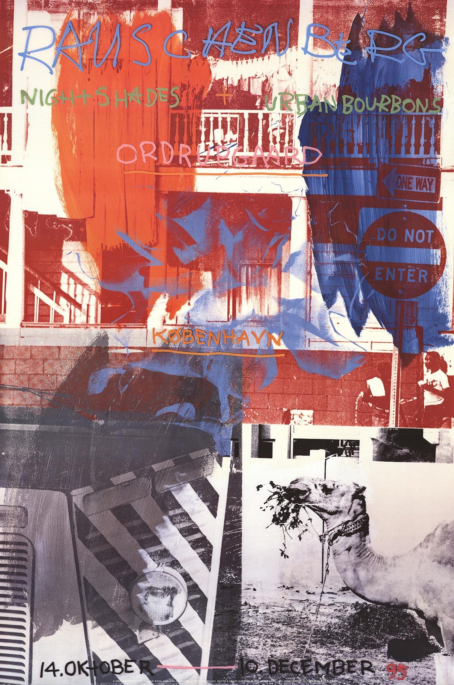 Large Pop Art Screenprint Collage Photo Lithograph Goat Chow Robert Rauschenberg
