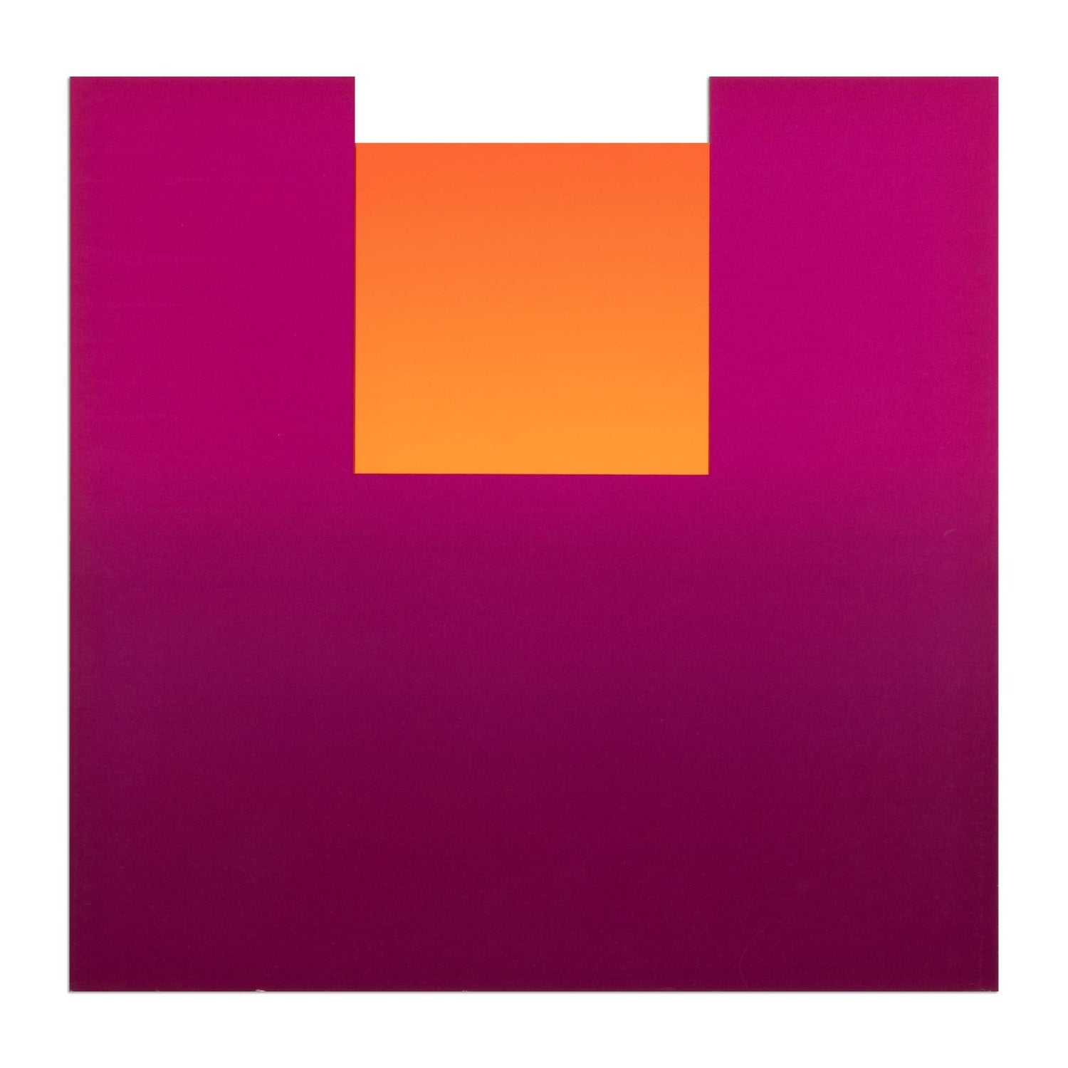 Abstract Color Field Red Purple Gradient Aquatint Etching California Minimalism