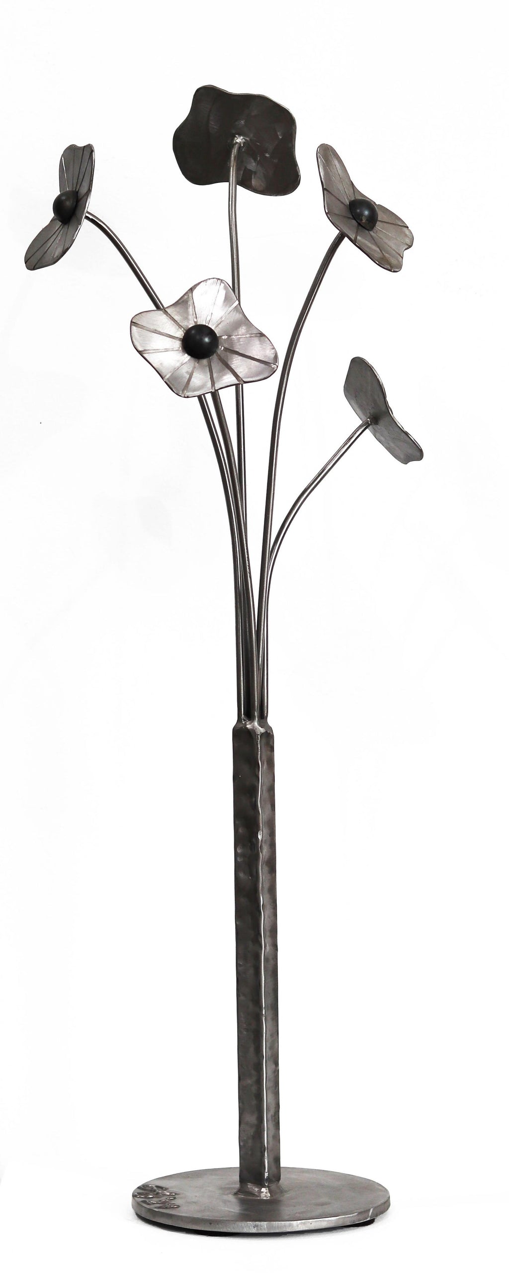 David Kimball Anderson Large Abstract Zen Steel Modernist Sculpture Flower Vase