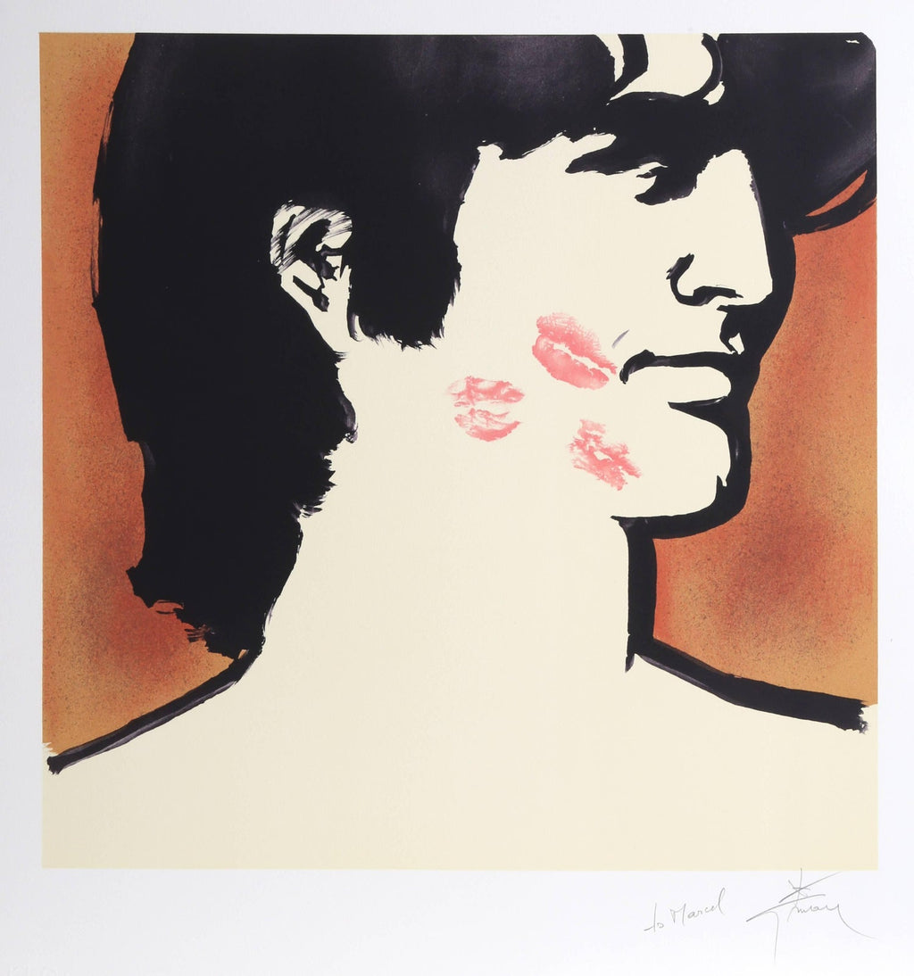 Rare Unique Oil Painting Silkscreen of Fabio Pop Art 80s Icon