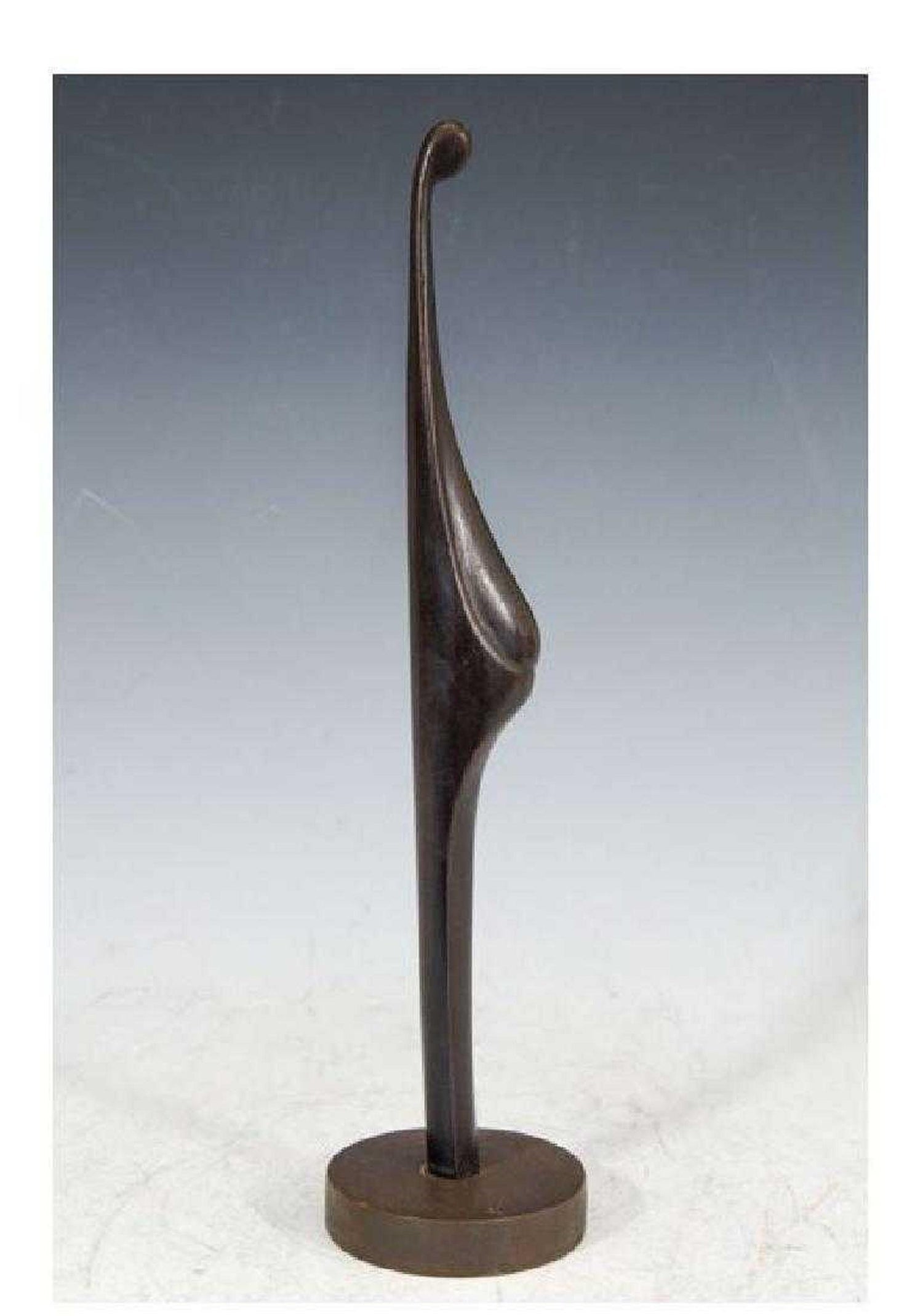 Israeli Bronze Modernist Sculpture Pregnant Woman Abstract Figure Safed, Ein-Hod