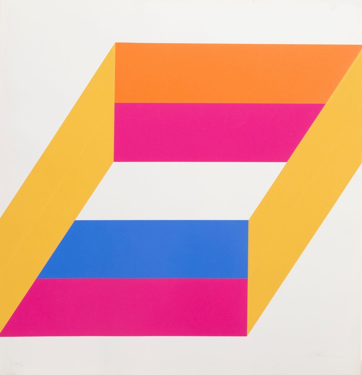 Abstract Minimalist Color Silkscreen Print Richard Smith On The Bowery Pop Art