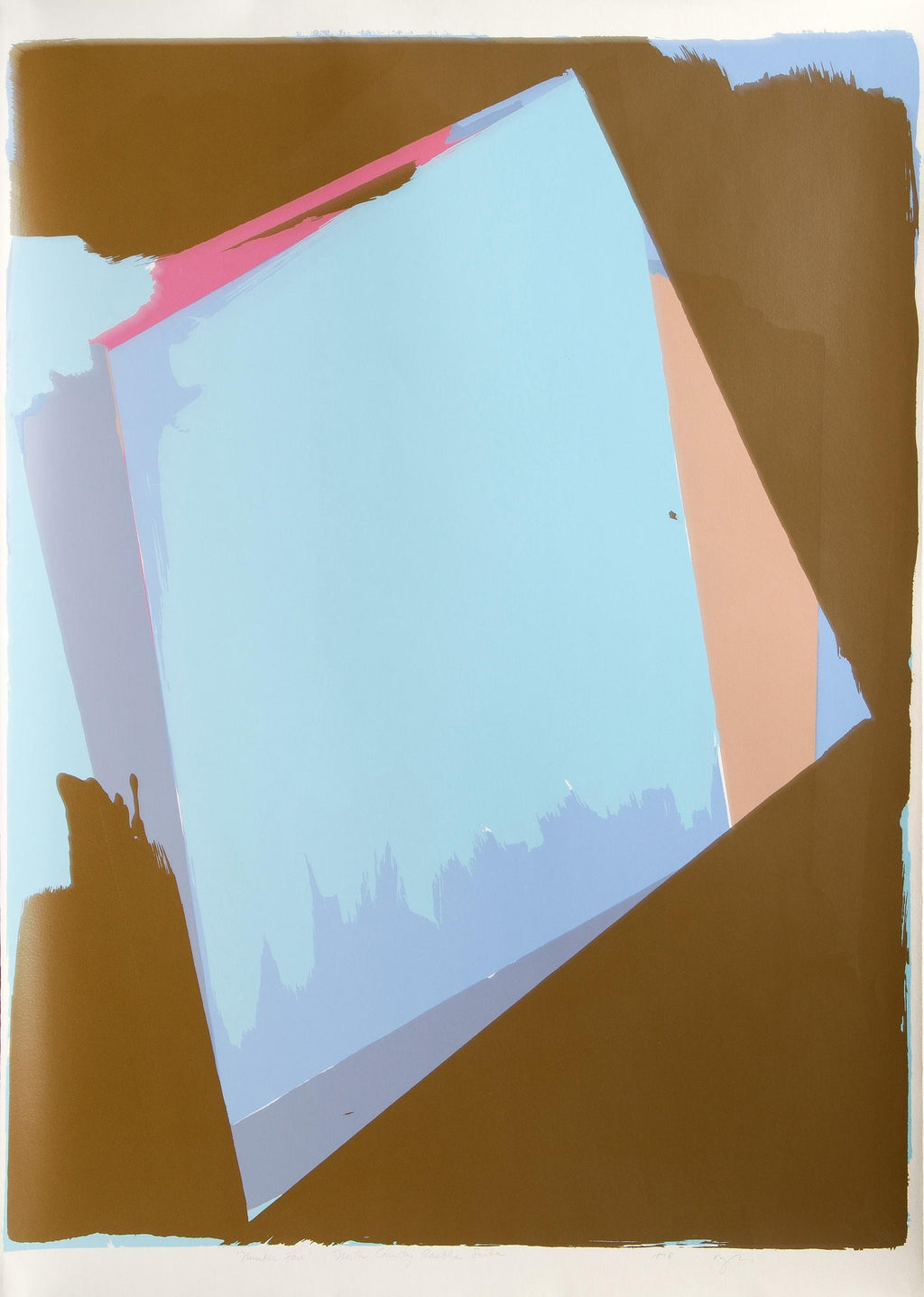 Abstract Minimalist Color Silkscreen Print Richard Smith On The Bowery Pop Art