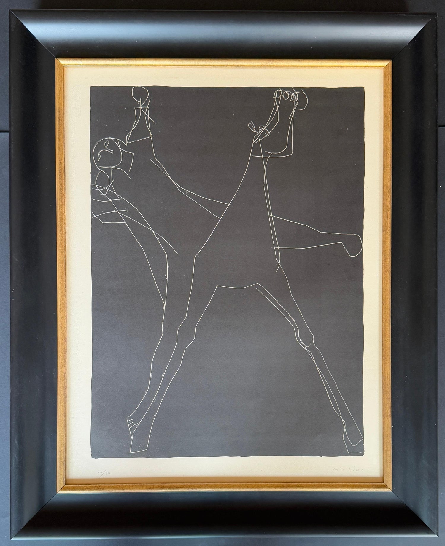 Marino Marini Italian Modernist Il Teatro Etching Hand Signed and Numbered
