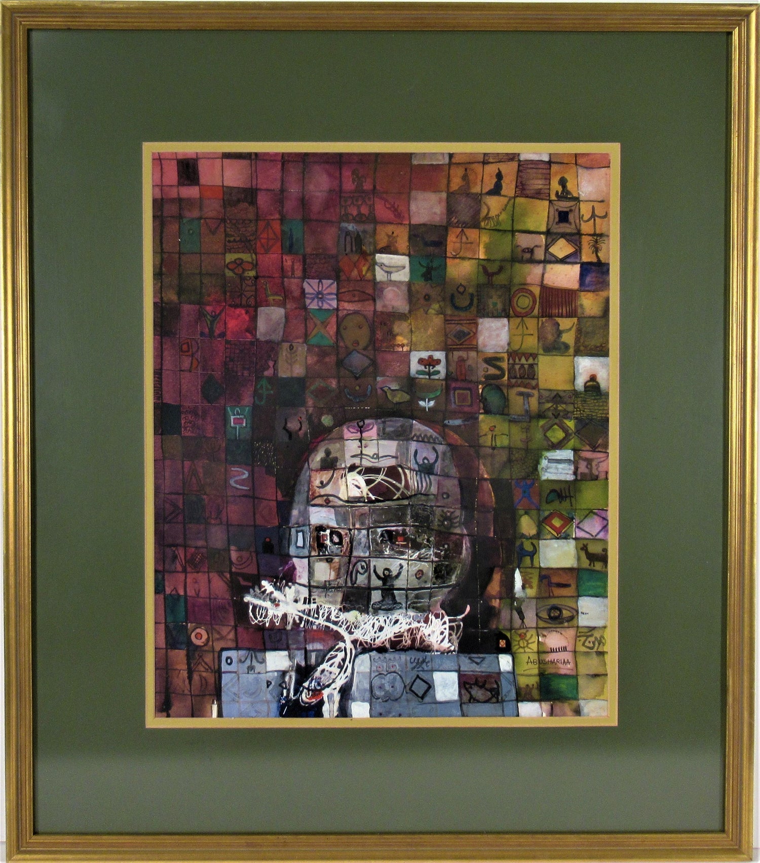 Abstract Surrealist Spray Paint Mixed Media The Web Mason Rader