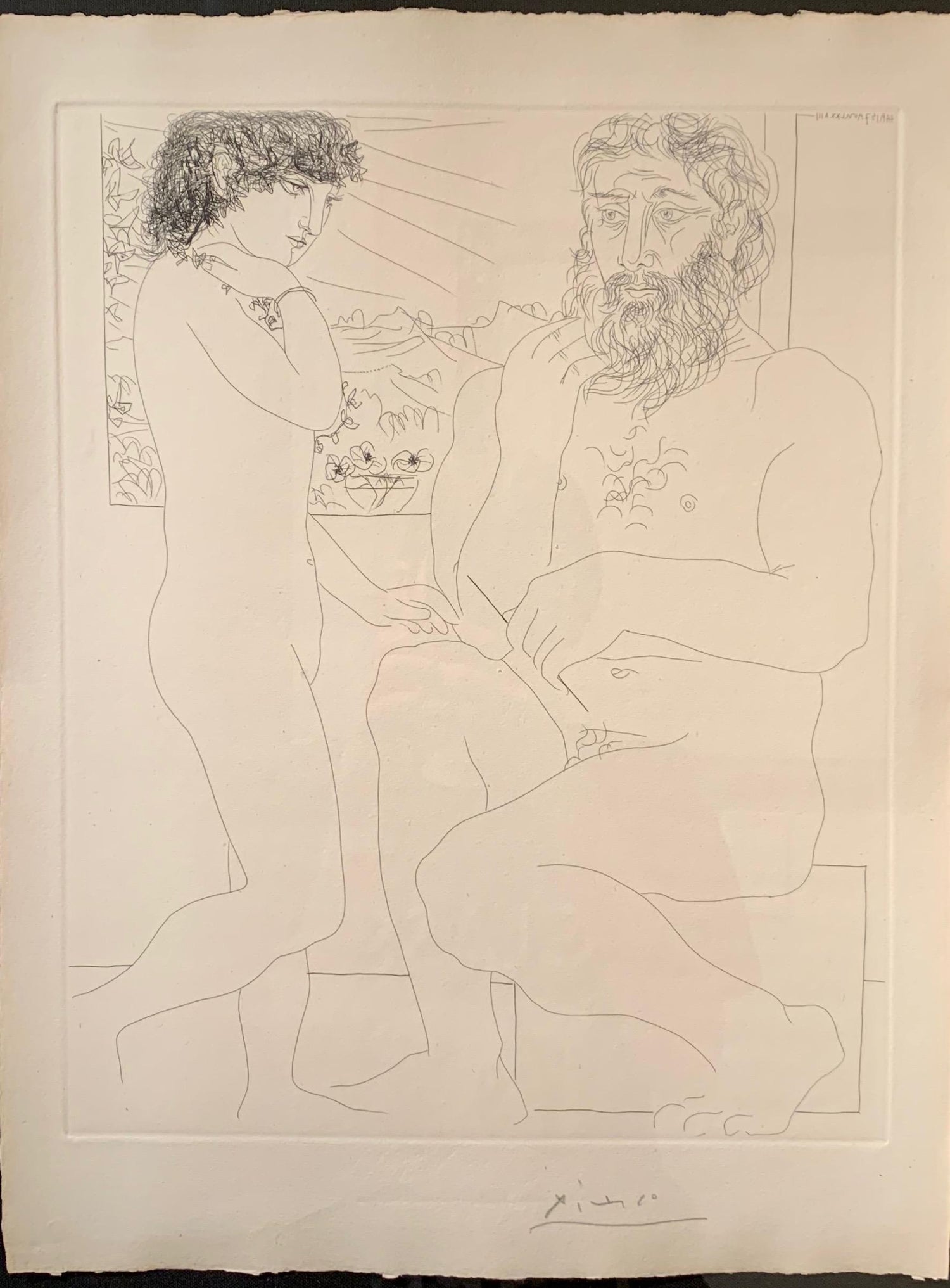 Silver Gelatin Photograph Hand Signed Photo Pablo Picasso w Baby Lucien Clergue