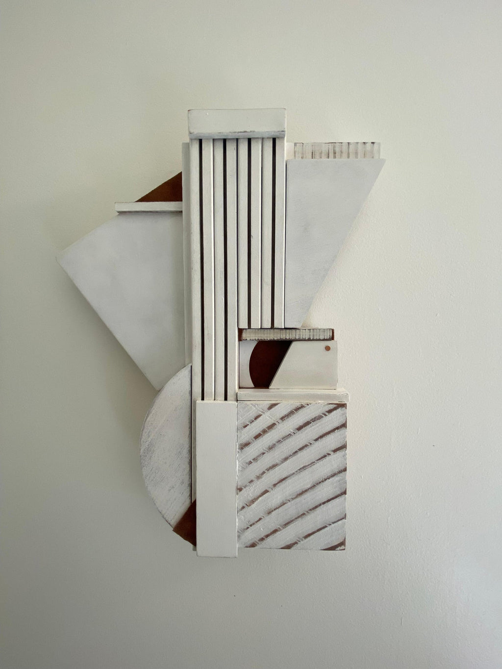 Painted Wood Assemblage Abstract Art Sculpture Painting Gordon Powell Modernist