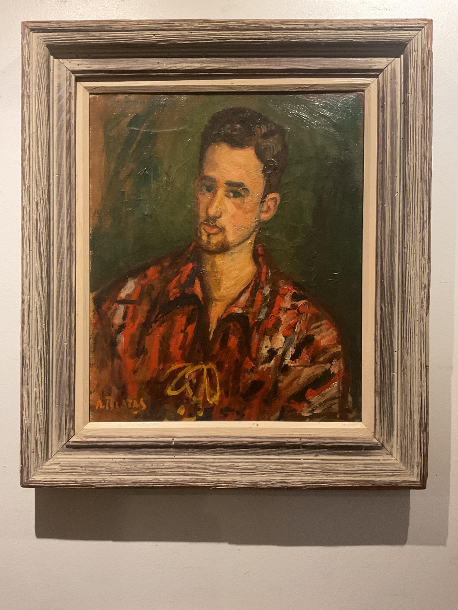 British Modernist Portrait of Chaim Weizmann President of Israel Oil Painting