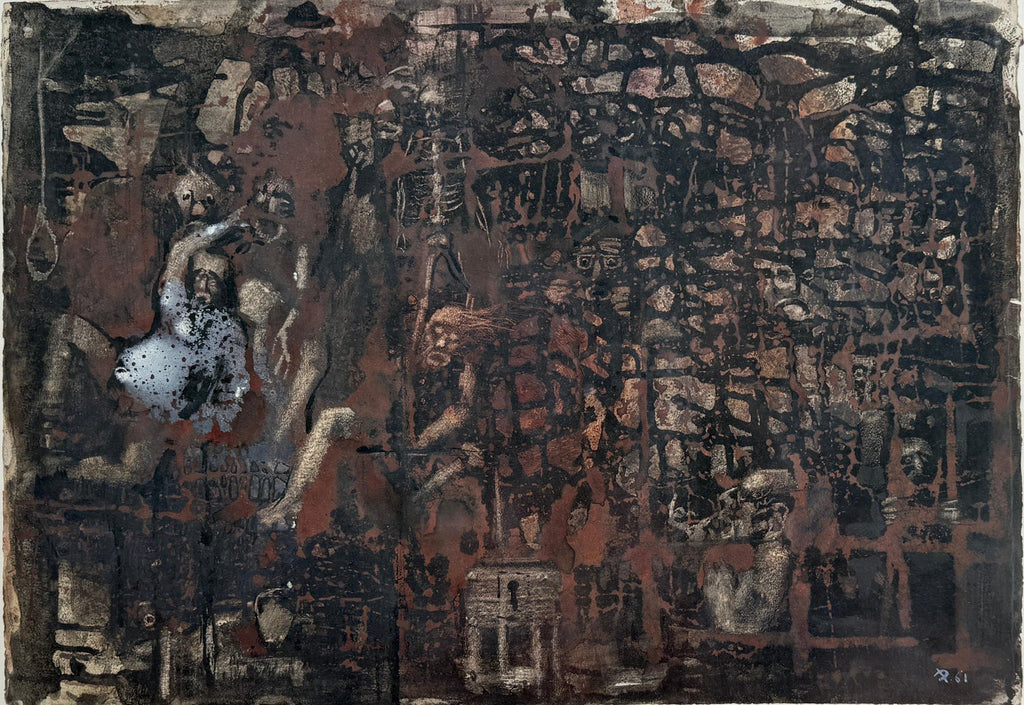 Post Soviet Russian Avant Garde Photograph Mixed Media Gum Arabic Photo Painting