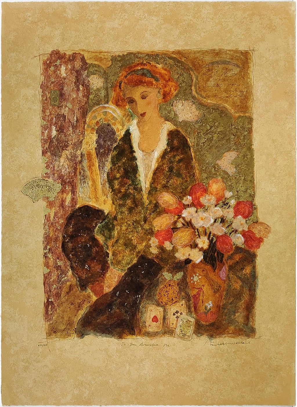 Silkscreen on Canvas Musical Belle Epoque Composition Alexander & Wissotzky
