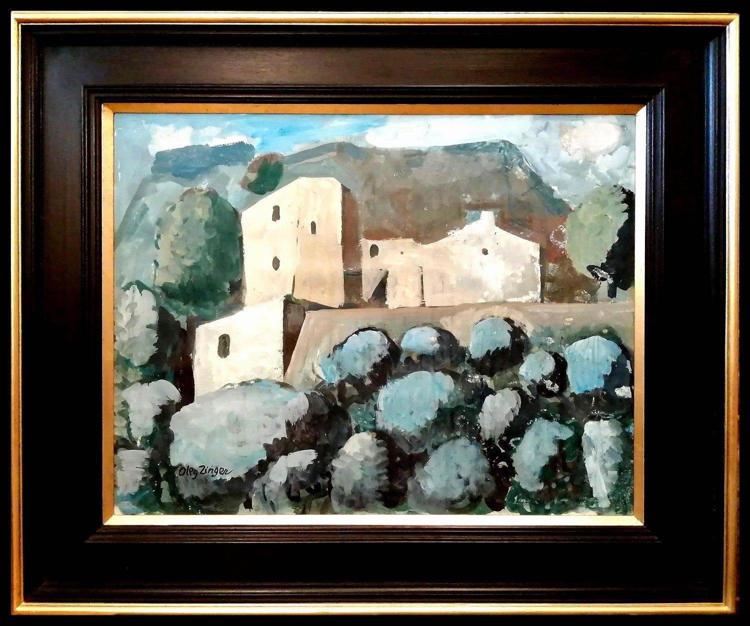Jerusalem Tower of David, Sabra, Israeli British Modernist Impasto Oil Painting