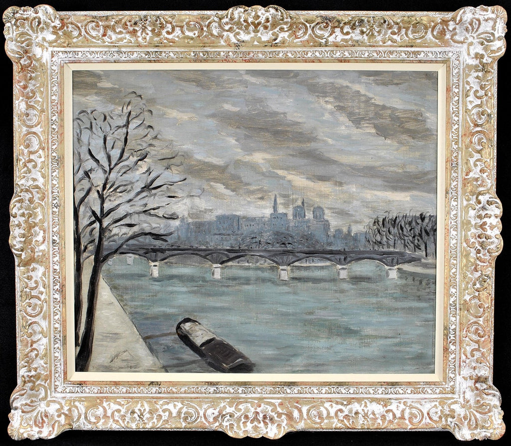 1927 Oil Painting Eiffel Tower Paris American Modernist Wpa Artist Morris Kantor