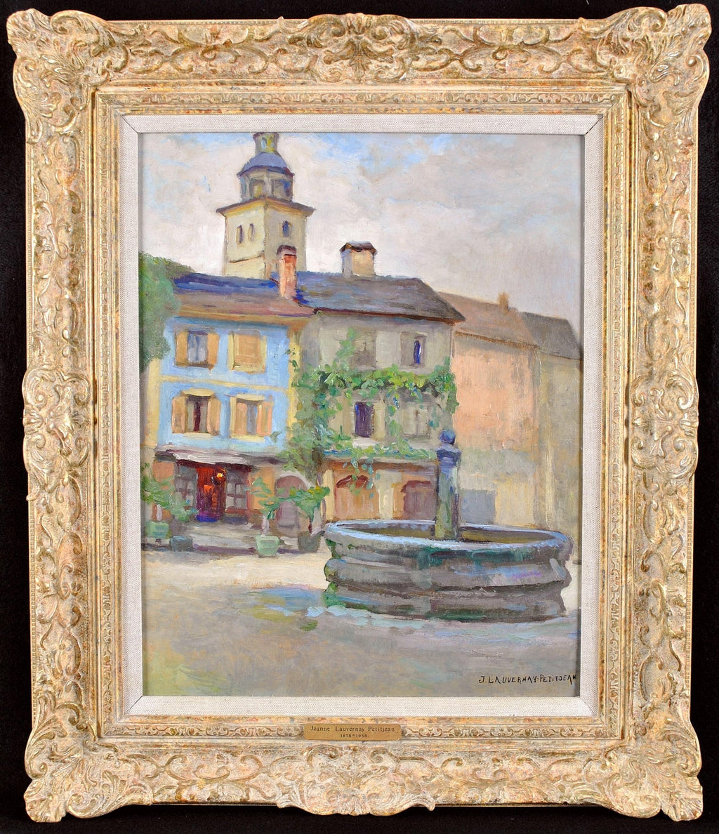 Large French Oil Painting Chateau Jacques Eitel