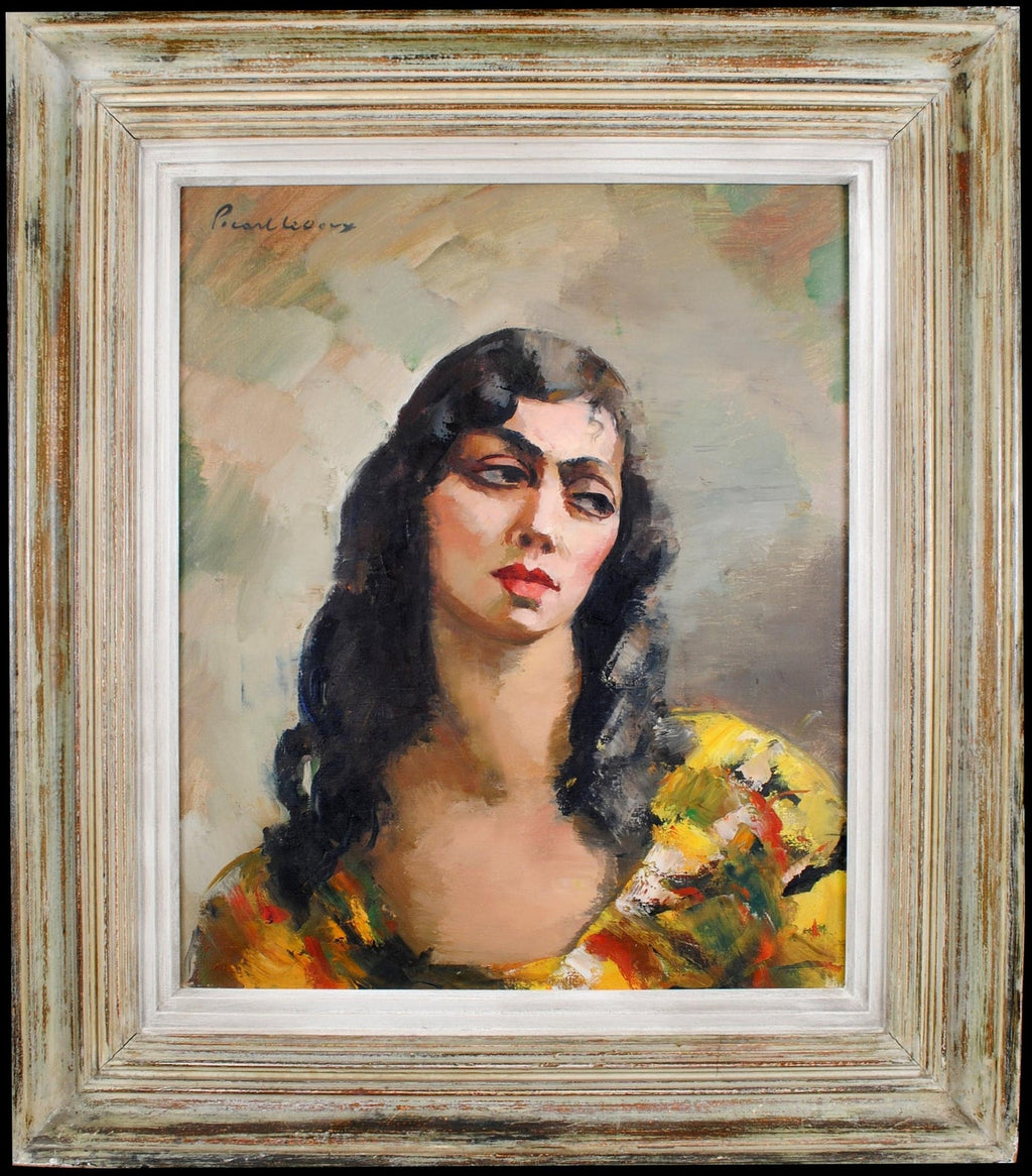 Post Impressionist Young Woman Pastel Painting Robert Philipp American Modernist