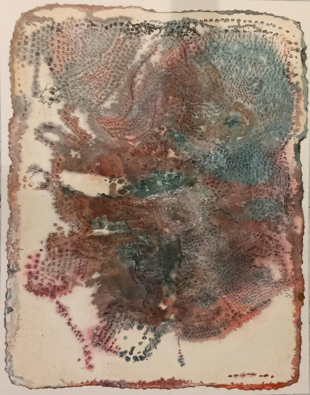 Organic Abstract Cast Paper Sculpture Relief Painting Suzanne Anker