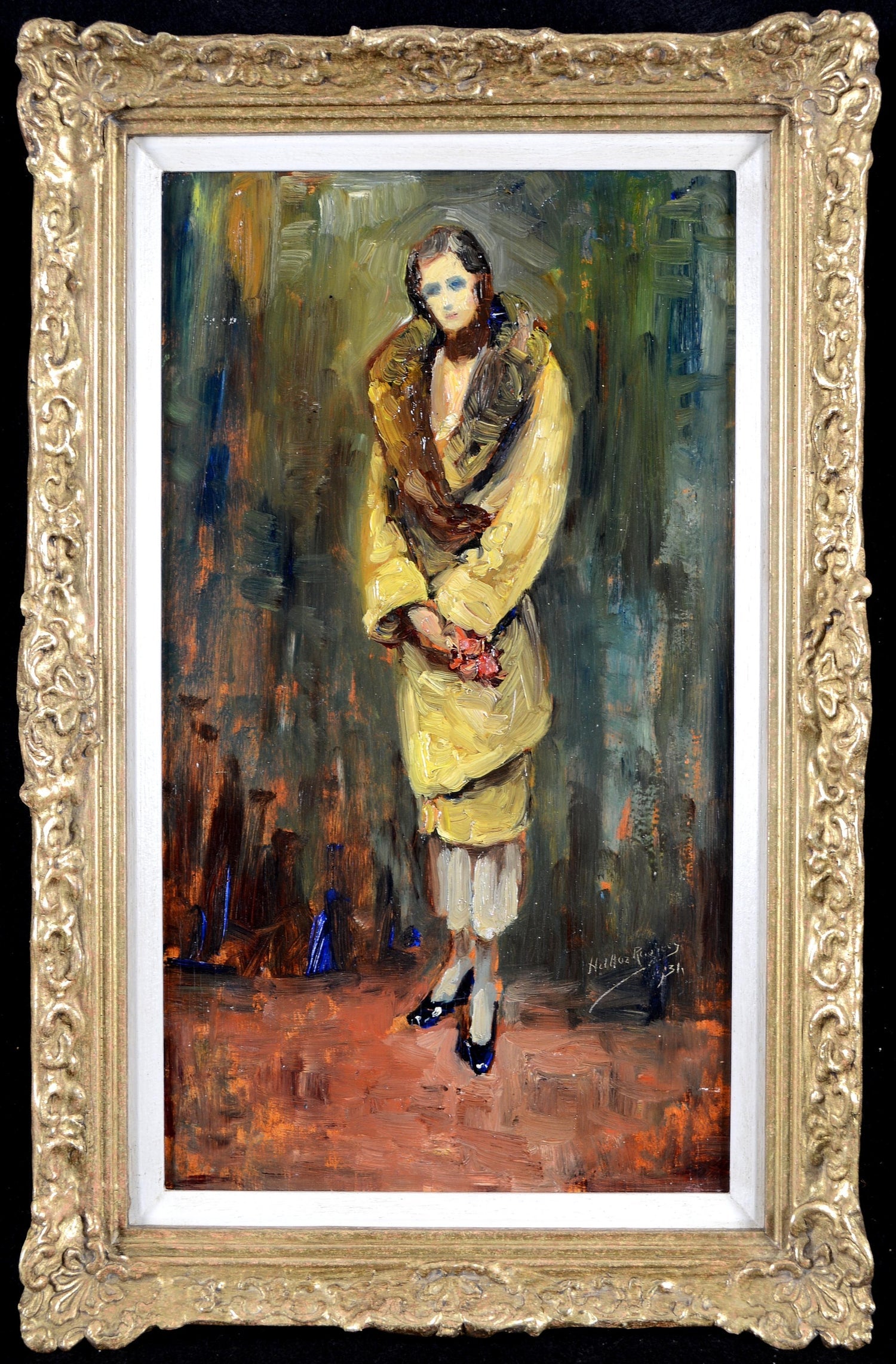 Oil Painting Woman Portrait French Armenian Modernist Jean Jansem Ecole De Paris
