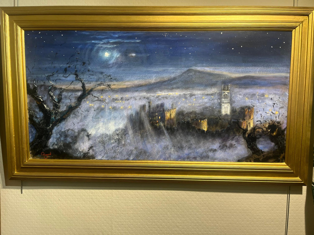 October, Night Scene with Castle and Soldiers Oil Painting