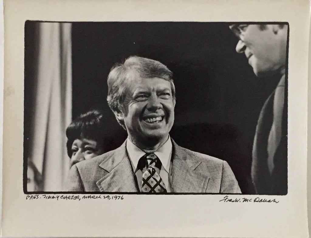 Vintage Photo SIlver Gelatin Photograph President Jimmy Carter by Fred Mcdarrah