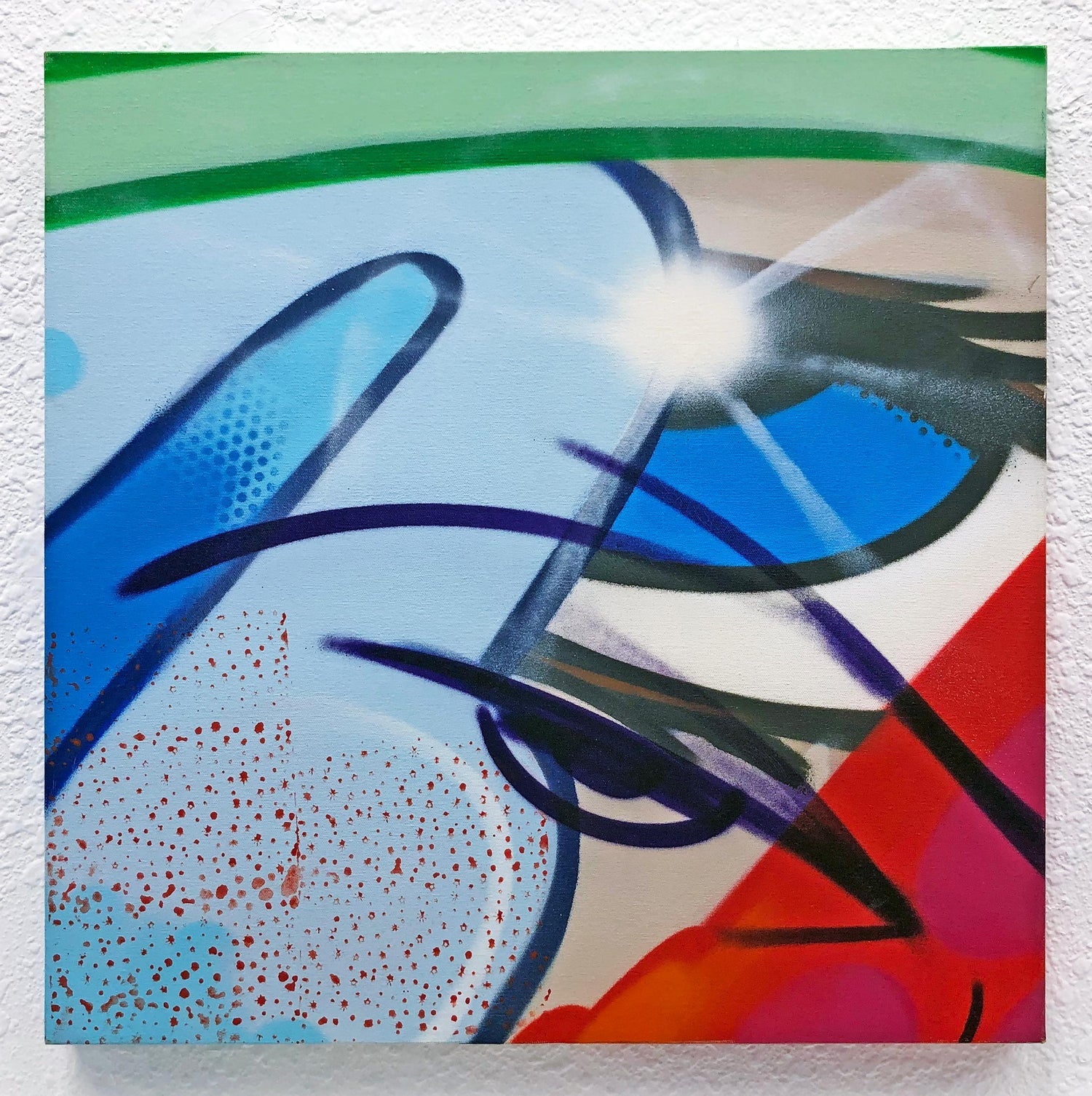 K-Narf Color Photo Graffiti, Adhesive Tape Altered Street Art Photograph Collage
