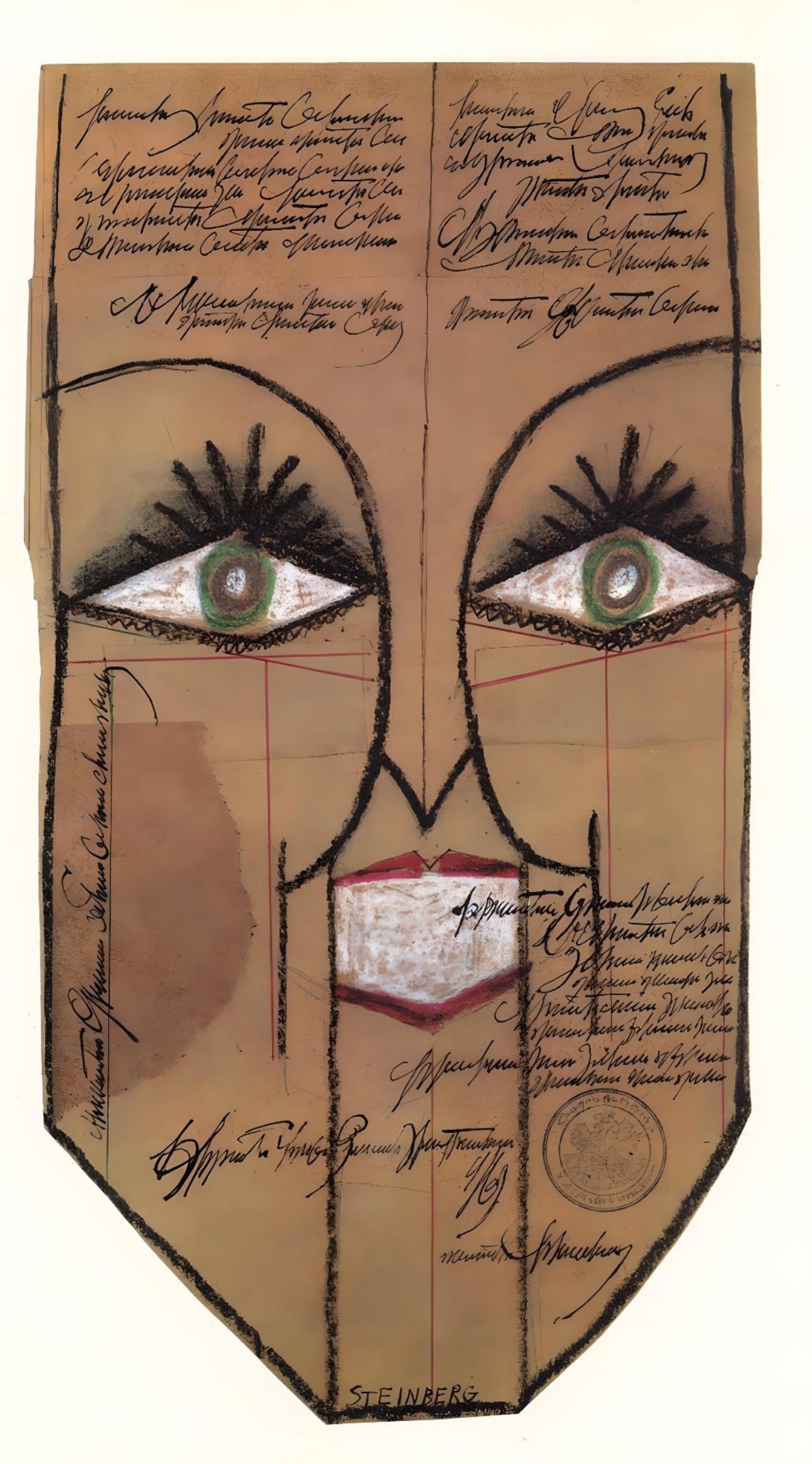 Vintage Poster Saul Steinberg Galerie Maeght Paris France