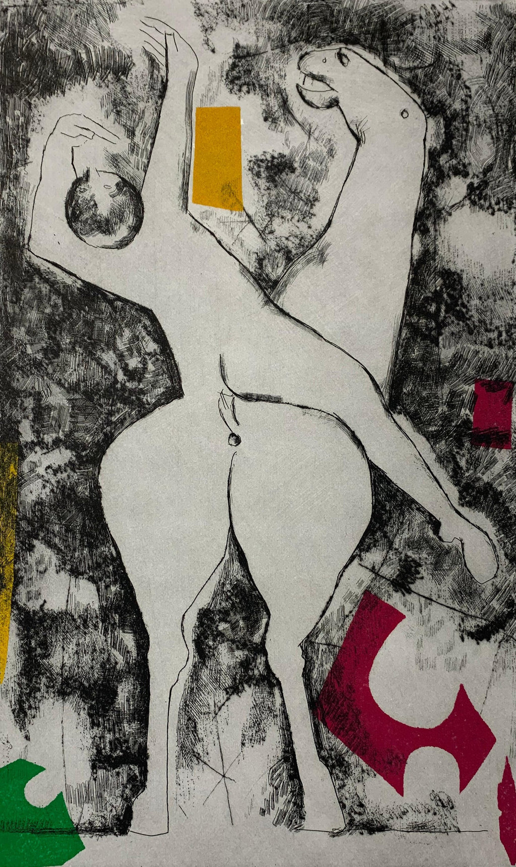 Marino Marini Italian Modernist Il Teatro Etching Hand Signed and Numbered