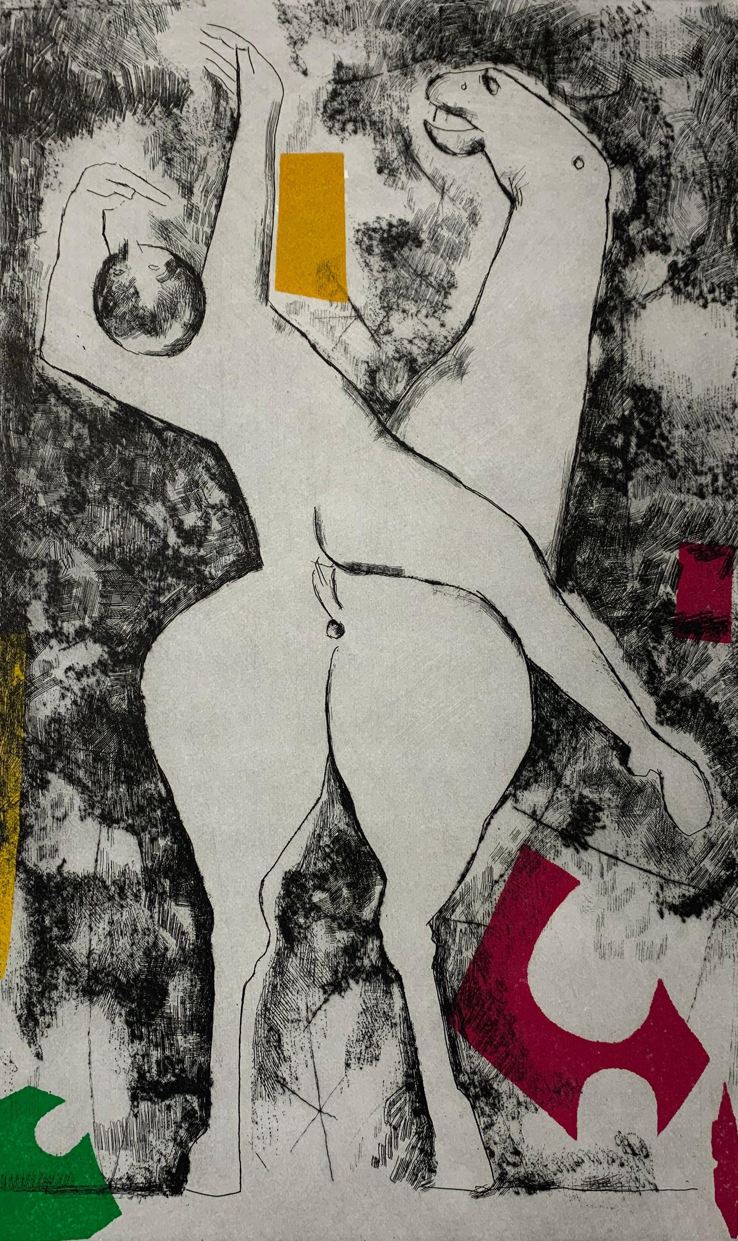 Marino Marini Italian Modernist Il Teatro Etching Hand Signed and Numbered