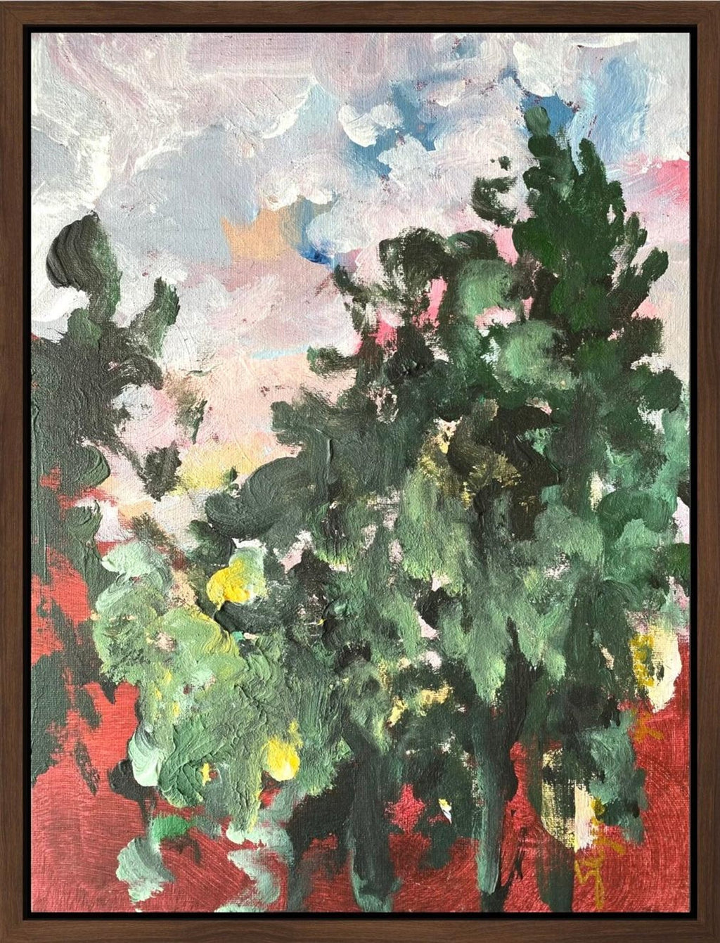 Abstract Impressionist Sunset in December Oil Painting Reginald Pollack