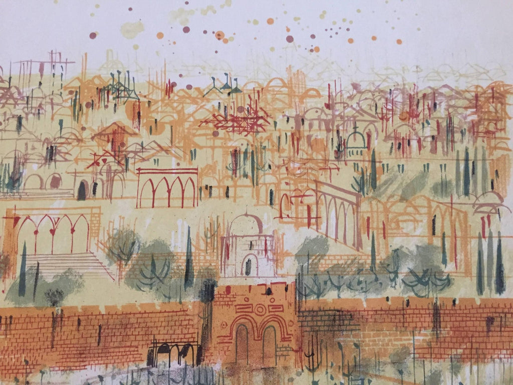 Jerusalem, Mixed Media Abstract
