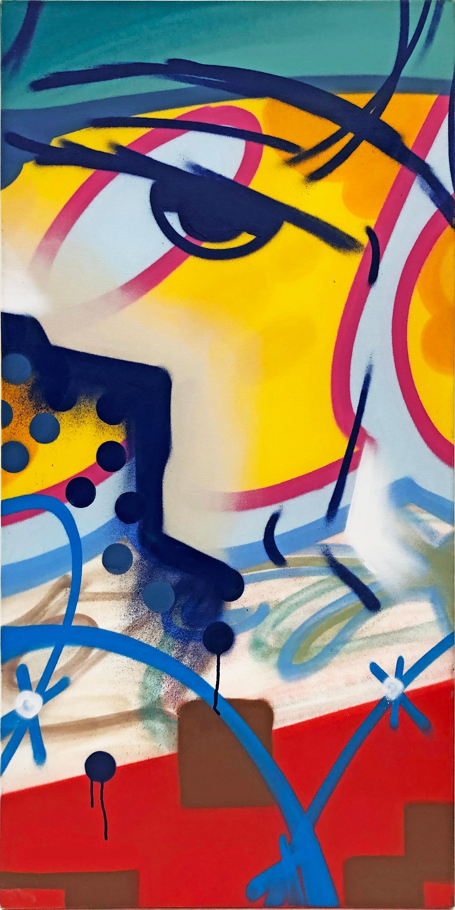 Surrealist Spray Paint Painting Mixed Media Rope Burn Mason Rader Street Art