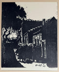 German Expressionist Woodcut Print Pencil Signed israeli Jerusalem Jacob Pins