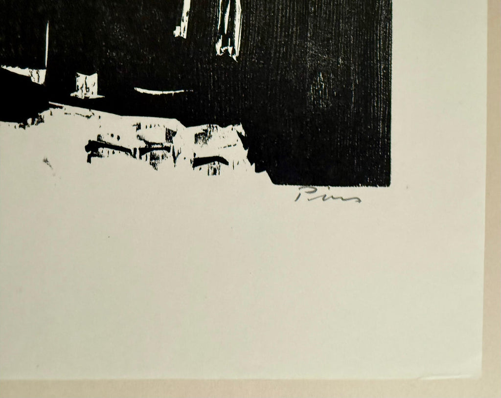 German Expressionist Woodcut Print Pencil Signed israeli Jerusalem Jacob Pins