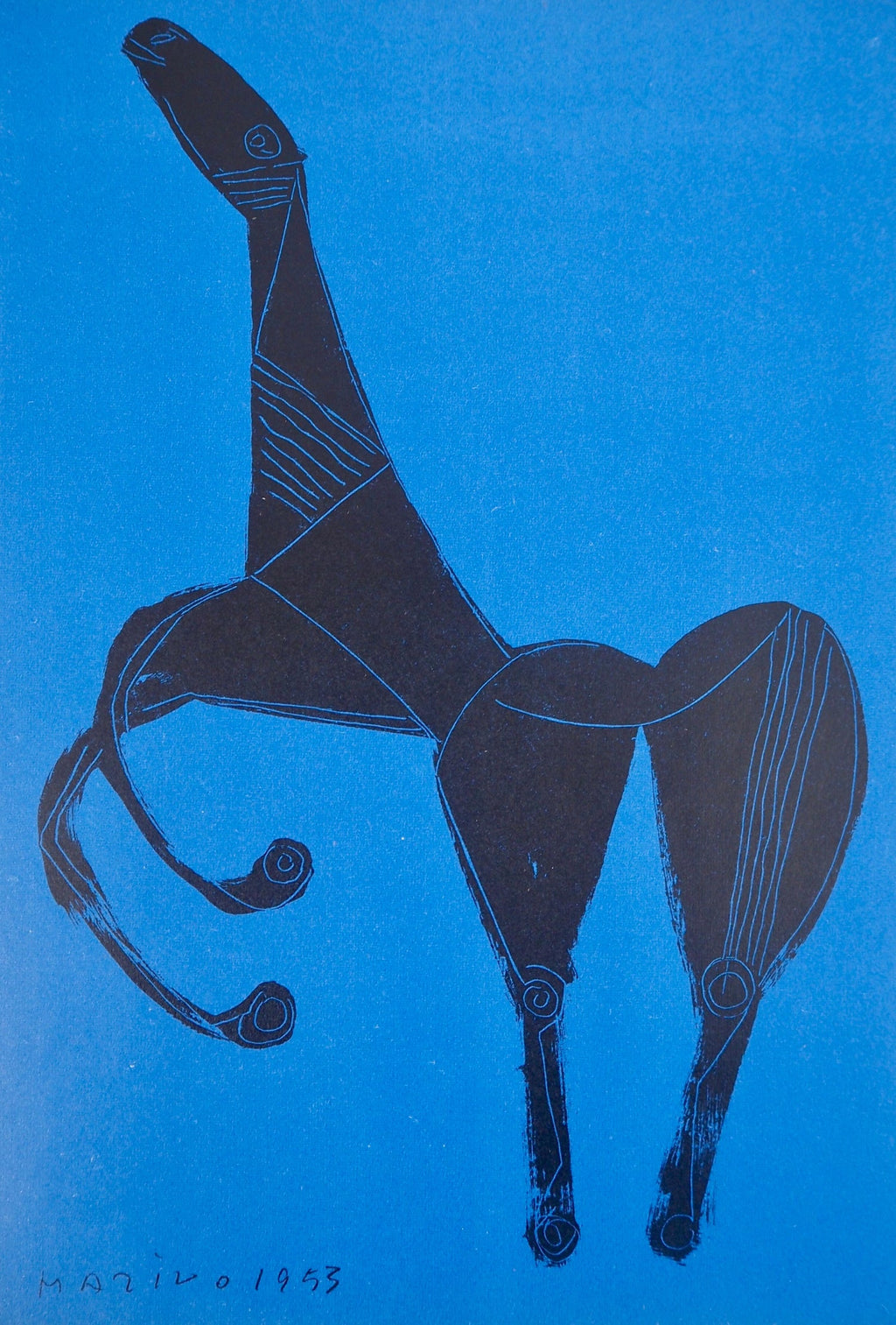 Marino Marini Italian Modernist Il Teatro Etching Hand Signed and Numbered