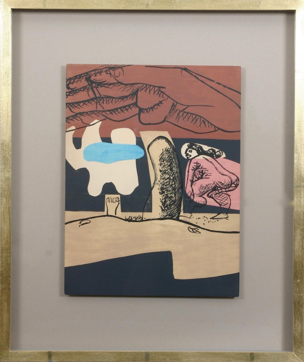 Triptychos Post Historicus Picasso Conceptual Art Silkscreen Gold Lithograph