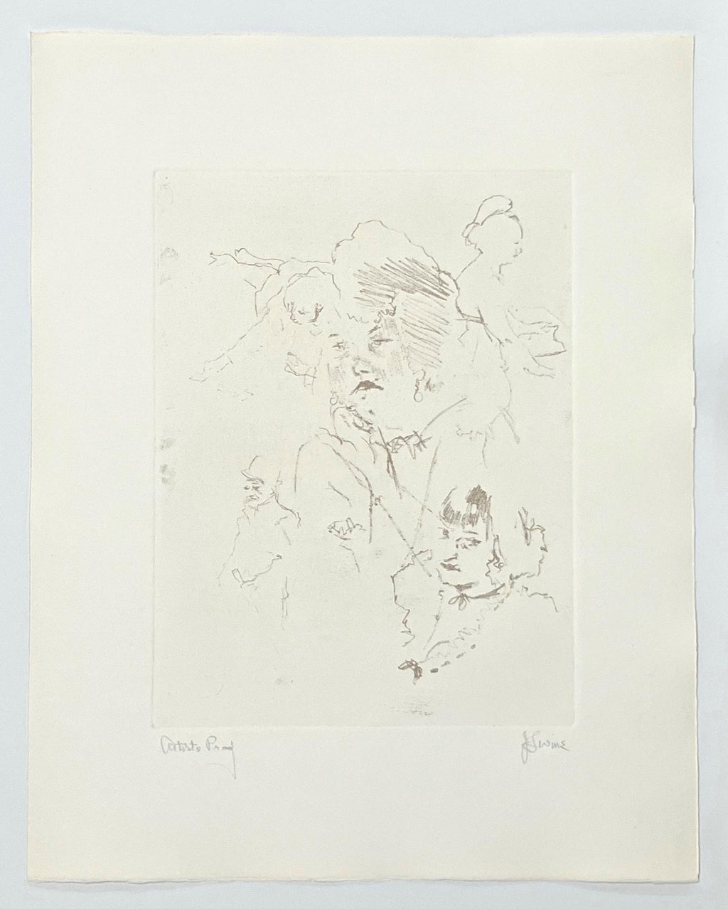 Jack Levine American Modernist Social Realist WPA Artist Aquatint Etching