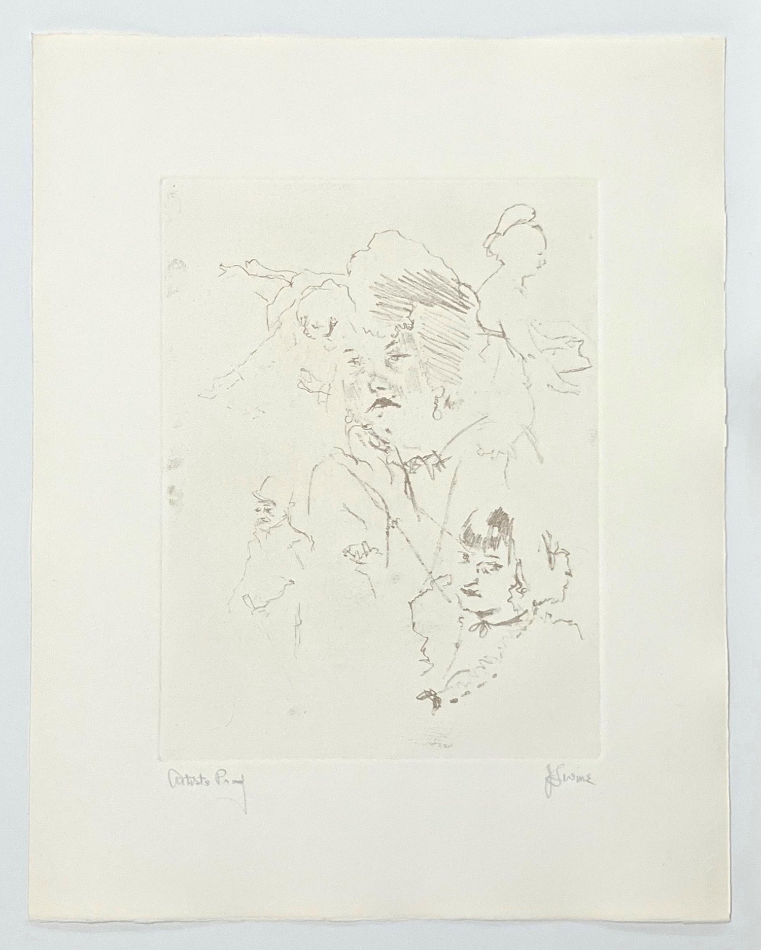 Jack Levine American Modernist Social Realist WPA Artist Aquatint Etching