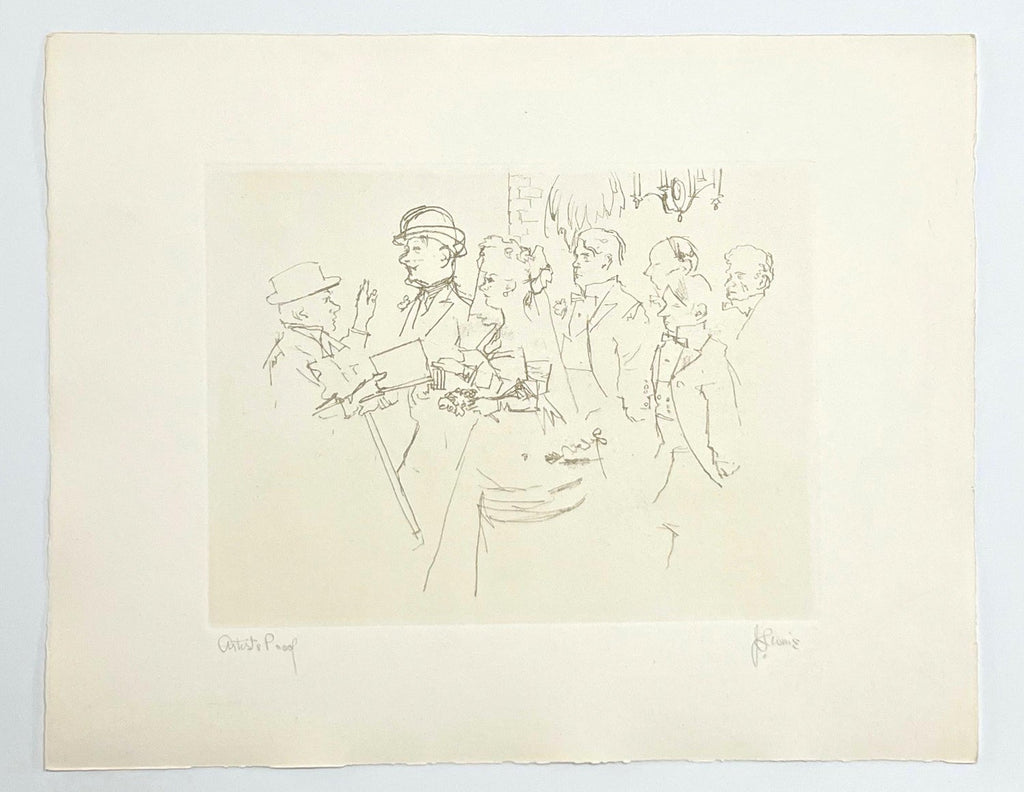 New York Social Realist Etching Cease To Do Evil Learn To Do Well WPA Artist NYC