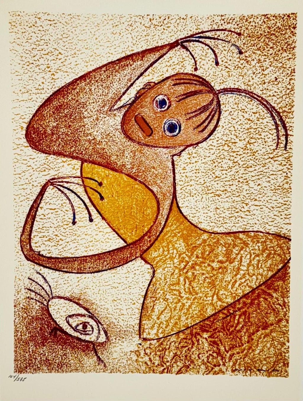 Max Ernst Dada Surrealist Hand Signed Lithograph Poster for a Jewish Museum