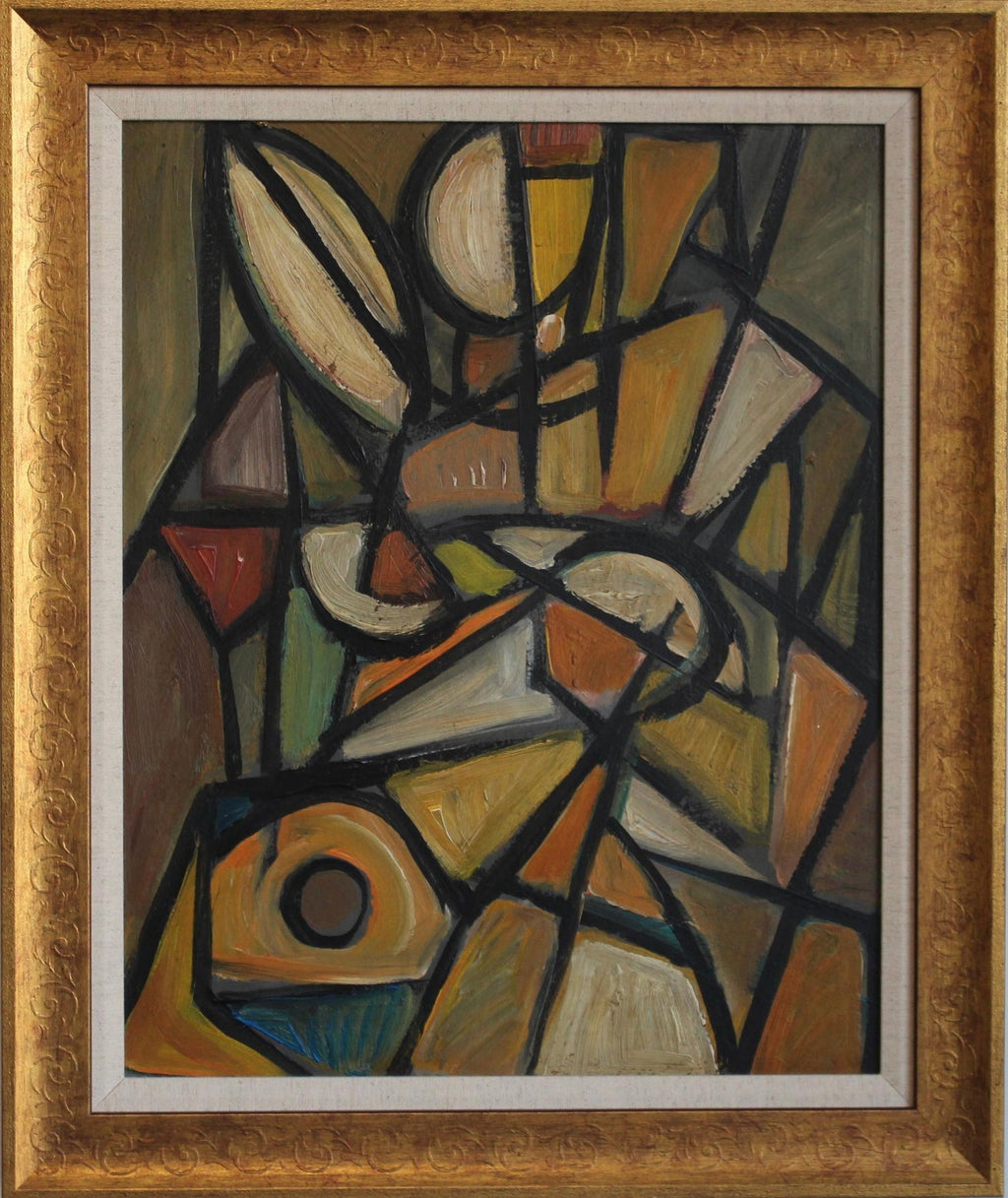 Ukrainian Expressionist Abstract Mixed Media Futurist Painting Ivan Kurach