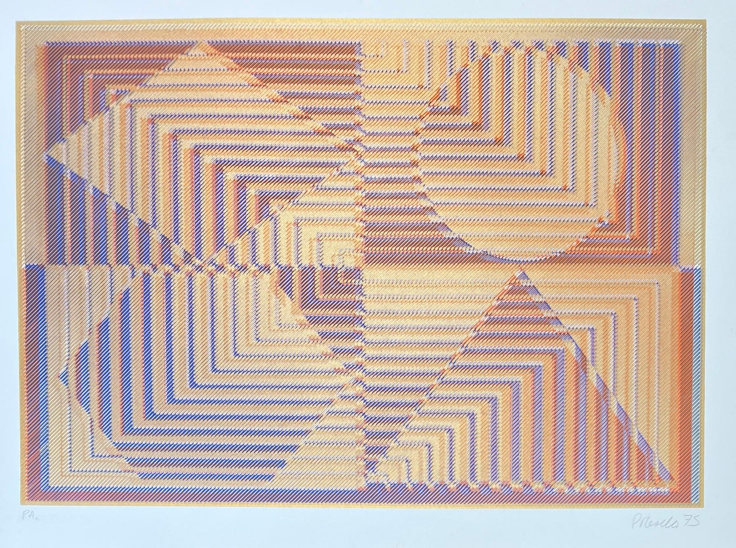 Limited Edition Architecture Kinetic Art Op Art Screenprint Lithograph Pol Bury