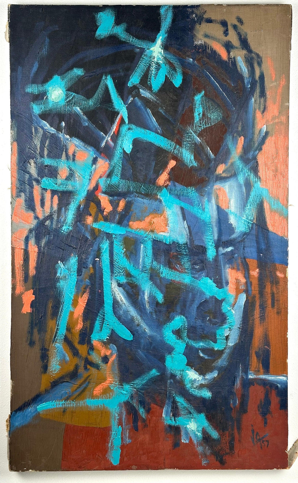 Bold Gestural Figurative Abstract Painting